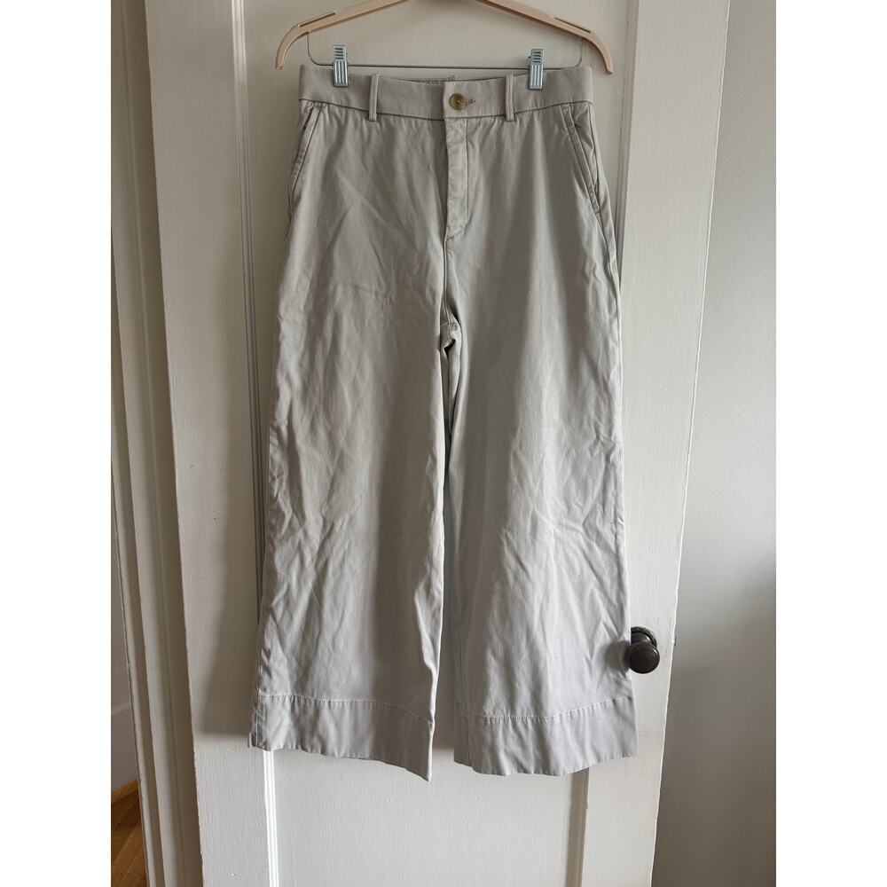 SPANX Stretch Twill Wide Leg Crop Pants in Soft Khaki - Size Large